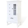 Armoire avec 5 tiroirs et 2 étagères Blanc