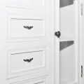 Armoire avec 5 tiroirs et 2 étagères Blanc