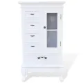 Armoire avec 5 tiroirs et 2 étagères Blanc