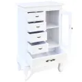 Armoire avec 5 tiroirs et 2 étagères Blanc