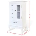 Armoire avec 5 tiroirs et 2 étagères Blanc