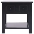Table d'appoint Noir 40x40x40 cm Bois de Paulownia