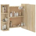 Armoire à miroir avec LED Chêne sonoma 70x16,5x60 cm