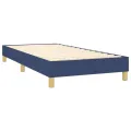 cadre de lit avec matelas LED Bleu 100x200 cm Tissu