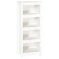Bibliothèque Blanc 50x35x125,5 cm Bois de pin massif