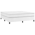 cadre de lit avec matelas Blanc 160x200cm Similicuir