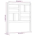 Tête de lit Blanc 96x4x104 cm Bois massif de pin