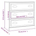 Buffet blanc 70x35,5x67,5 cm bois d'ingénierie