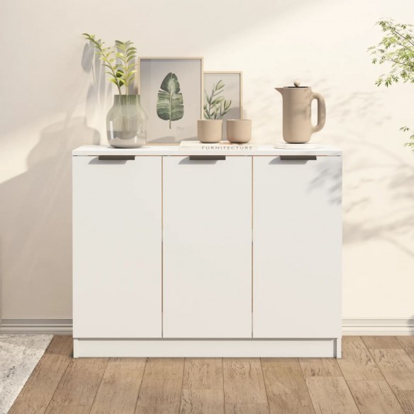 Buffet Blanc 90,5x30x70 cm Bois d'ingénierie