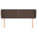 Tête de lit avec oreilles Marron 147x23x78/88 cm Similicuir