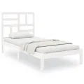 Cadre de lit Blanc Bois massif 90x200 cm
