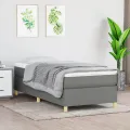 cadre de lit Gris foncé 80x200 cm Tissu