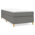 cadre de lit Gris foncé 80x200 cm Tissu