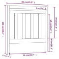 Tête de lit Gris 81x4x100 cm Bois massif de pin