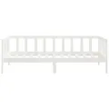 Lit Blanc Bois de pin massif 90x200 cm