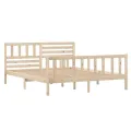 Cadre de lit Bois massif 140x190 cm