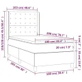 cadre de lit matelas et LED Noir 100x200 cm Velours