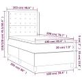 cadre de lit avec matelas Noir 100x200 cm Velours