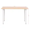 Table de salle à manger 120x60x73 cm Chêne et blanc