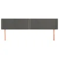 Tête de lit avec oreilles Gris foncé 163x16x78/88 cm Velours