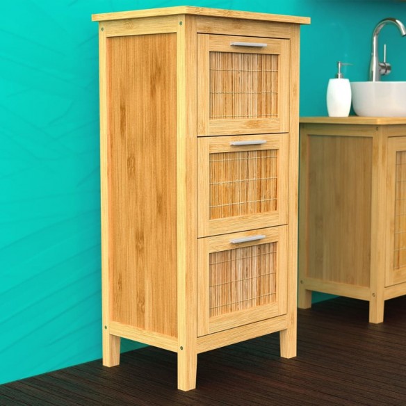 EISL Armoire de salle de bain avec 3 tiroirs Bambou 30x42x82 cm