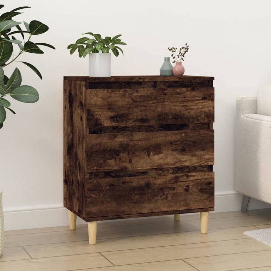 Buffet Chêne fumé 60x35x70 cm Bois d'ingénierie