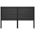 Tête de lit Noir 146x4x100 cm Bois massif de pin