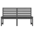 Banc de jardin gris 157,5 cm bois massif de pin