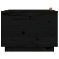 Boîtes de rangement et couvercles 3 pcs Noir Bois massif de pin