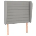 cadre de lit avec matelas Gris clair 100x200cm Tissu