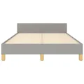Cadre de lit avec tête de lit Gris clair 120x200 cm Tissu