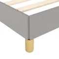 Cadre de lit avec tête de lit Gris clair 120x200 cm Tissu