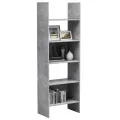 Bibliothèque Gris béton 60x35x180 cm Aggloméré