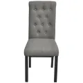 Chaises à manger lot de 2 gris clair tissu