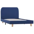 Cadre de lit Bleu Tissu 90 x 200 cm