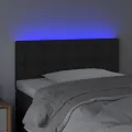 Tête de lit à LED Noir 100x5x78/88 cm Similicuir
