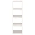 Bibliothèque/Séparateur de pièce Blanc 40x30x135,5cm Pin massif