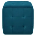2 pcs Poufs Bleu 30 x 30 x 30 cm Tissu velours