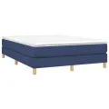 cadre de lit Bleu 140x190 cm Tissu