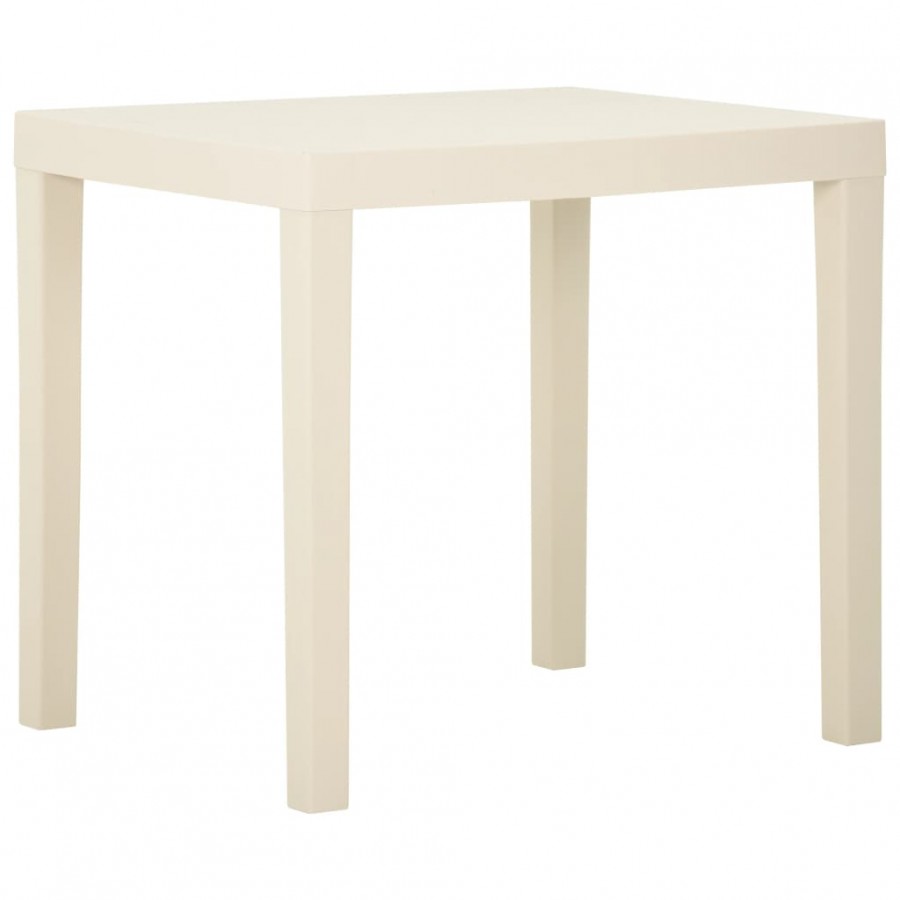 Table de jardin Blanc 79x65x72 cm Plastique