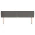 Tête de lit avec oreilles Gris 163x23x78/88 cm Similicuir