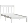 Cadre de lit Blanc Bois de pin massif 90x200 cm