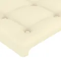 Tête de lit avec oreilles Crème 103x16x78/88 cm Similicuir