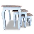 Ensemble de tables gigognes 3 pcs Bois de récupération massif
