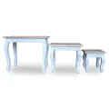 Ensemble de tables gigognes 3 pcs Bois de récupération massif