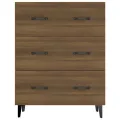 Buffet chêne marron 69,5x34x90 cm bois d'ingénierie