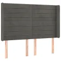 cadre de lit matelas et LED Gris foncé 140x200 cm