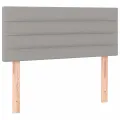 cadre de lit avec matelas et LED Gris clair 90x190cm