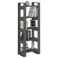 Bibliothèque/Séparateur de pièce Gris 60x35x160 cm Bois massif