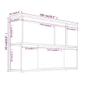 Bibliothèque Chêne fumé 100x24x63 cm Bois d'ingénierie